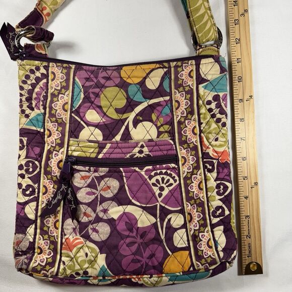 Vera Bradley Cross Over‎ Purse Purple Paisley Quilted Hipster Bag 11 X 11 EUC - Picture 4 of 4
